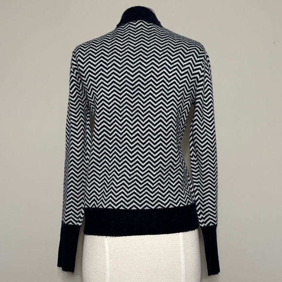 J. Crew Button-detail Mockneck Sweater in Herringbone, XS - Picture 7 of 15
